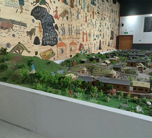 廊坊古代农村建筑模型